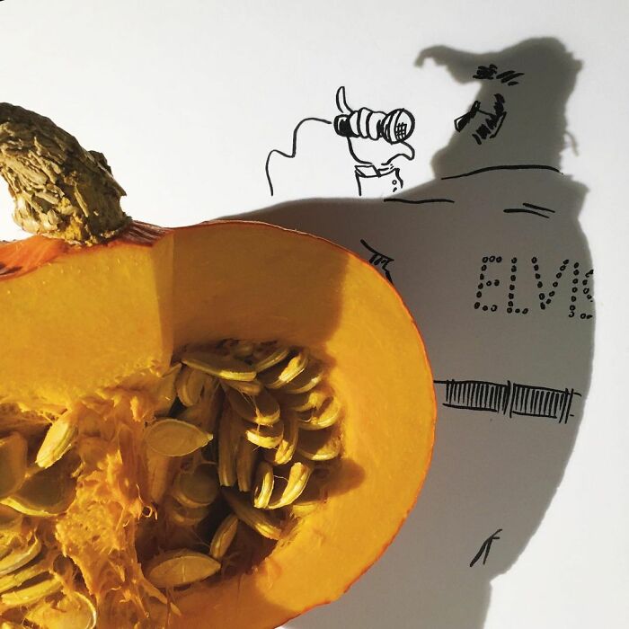 Shadows Of Random Objects Make Up Fun Illustrations By This Artist (50 Pics)