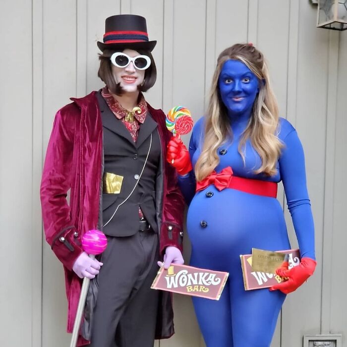 Happy Halloween From Willy Wonka And Violet Beauregarde!