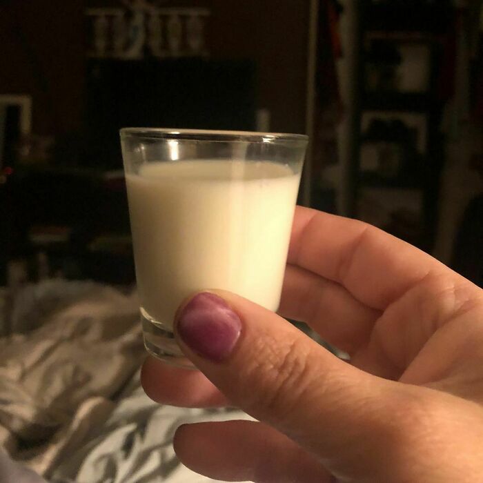 Coming Home From A Long Day Of Work And Then Rehearsal And All I Wanted Was A Small Glass Of Milk. Well Ask And You Shall Receive