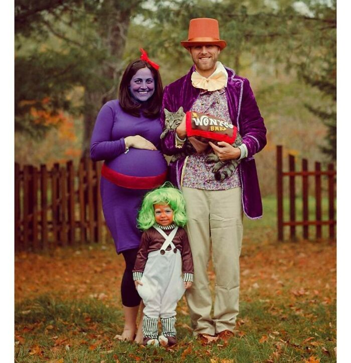 #fbf To The Greatest Family Halloween Costume. Fun Fact: The Face Paint I Bought Was Very Smudgy So I Turned My Face 'Violet' In Photoshop