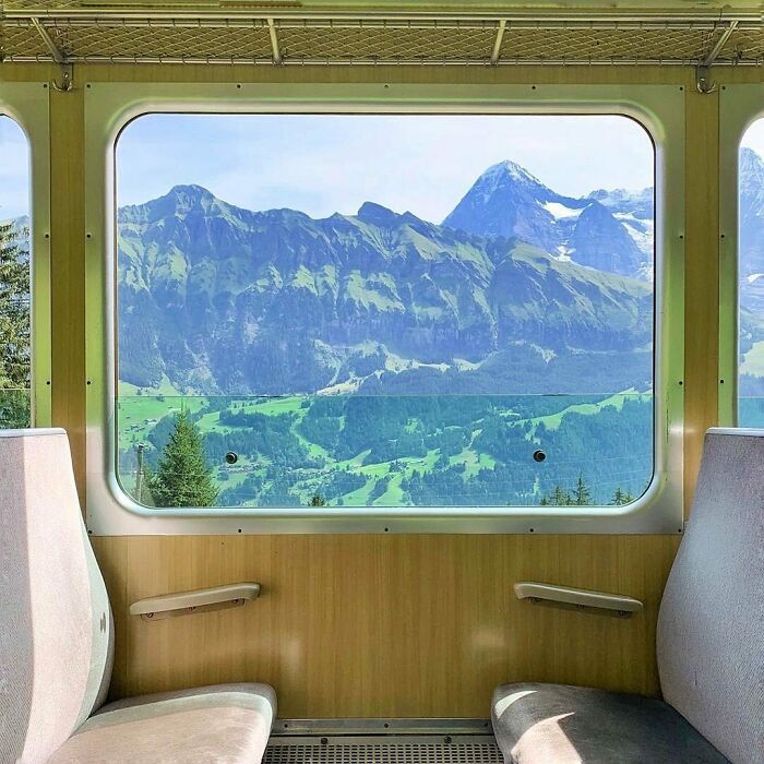 Lauterbrunnen–mürren Mountain Railway, Mürren, Switzerland C. 1891