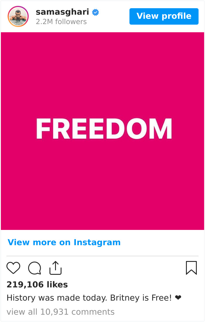 Britney Spears Is Finally Free From Her Conservatorship And Here Are 22 Reactions From The Internet Britney Spears Is Finally Free From Her Conservatorship And Here Are 22 Reactions From The Internet