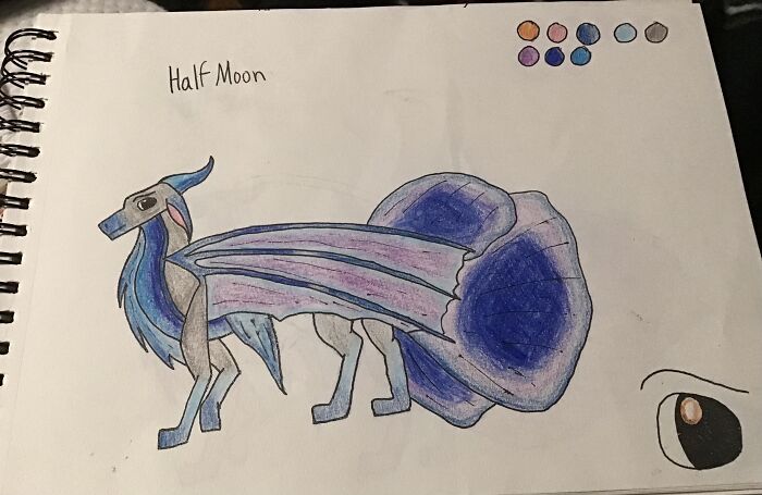 This Is Half Moon. She’s One Of My Wings Of Fire Fantribe Oc’s
