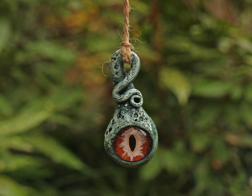 Polymer Clay Ender Eye Necklace