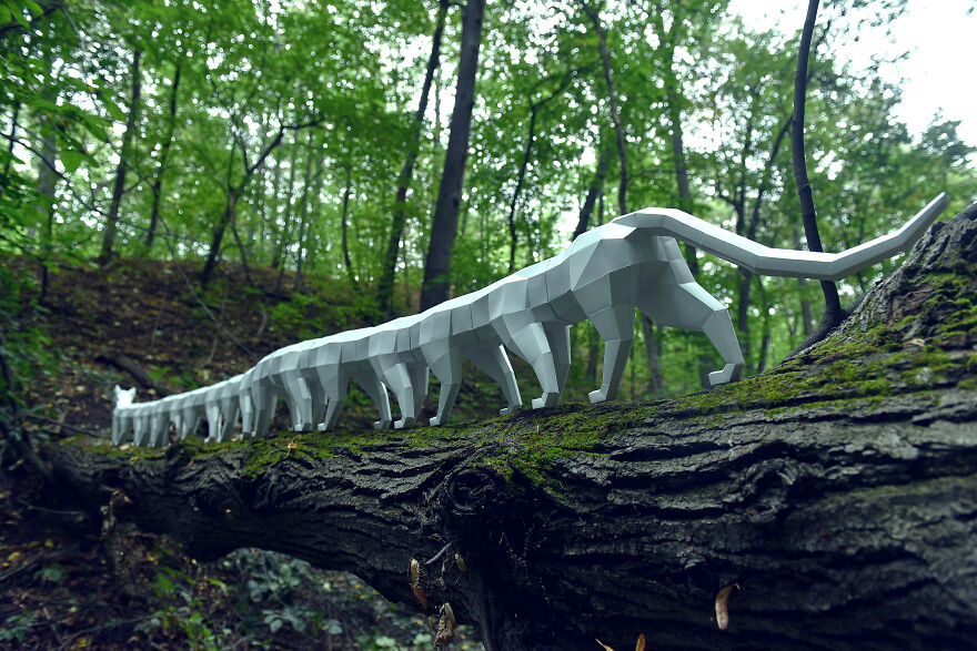 Assembled A 5 Meter Cat From Paper, 2 Months Of Work