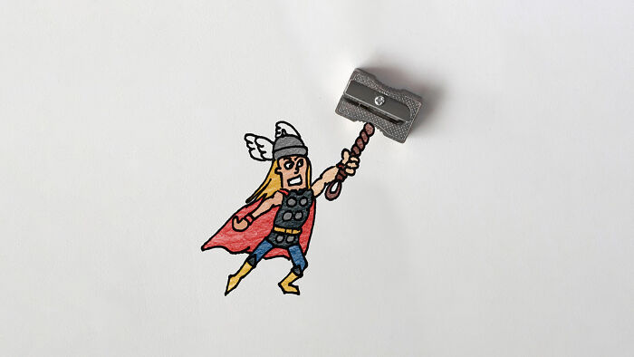 Thor, With His Pencil Sharpener Hammer