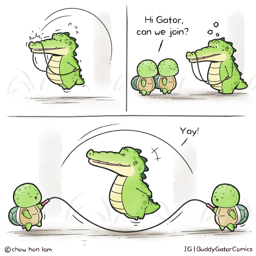 Here Are My 28 Most Recent Buddy Gator Comics To Continue Spreading The Positive Vibes.
