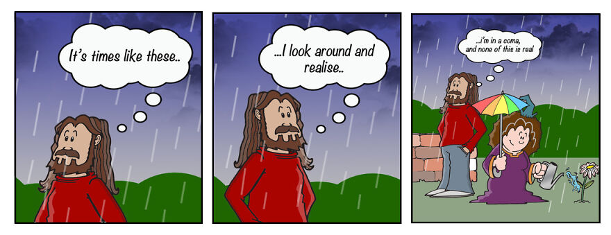 I Created A Cartoon Strip Of My Best Friend's Life To Recover From Depression