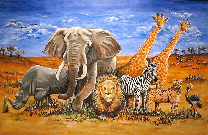 One Of My Murals. We Call It The Safari Room...
