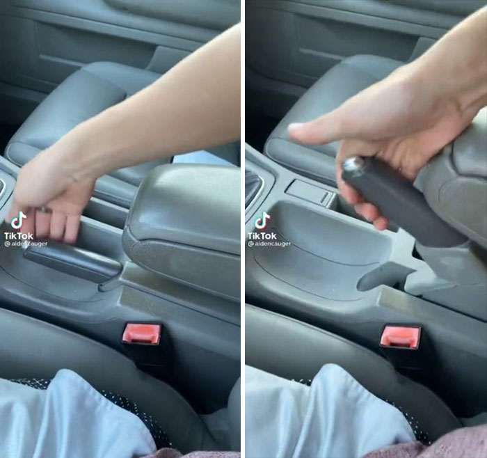 This Handbrake That Lifts The Arm Rest