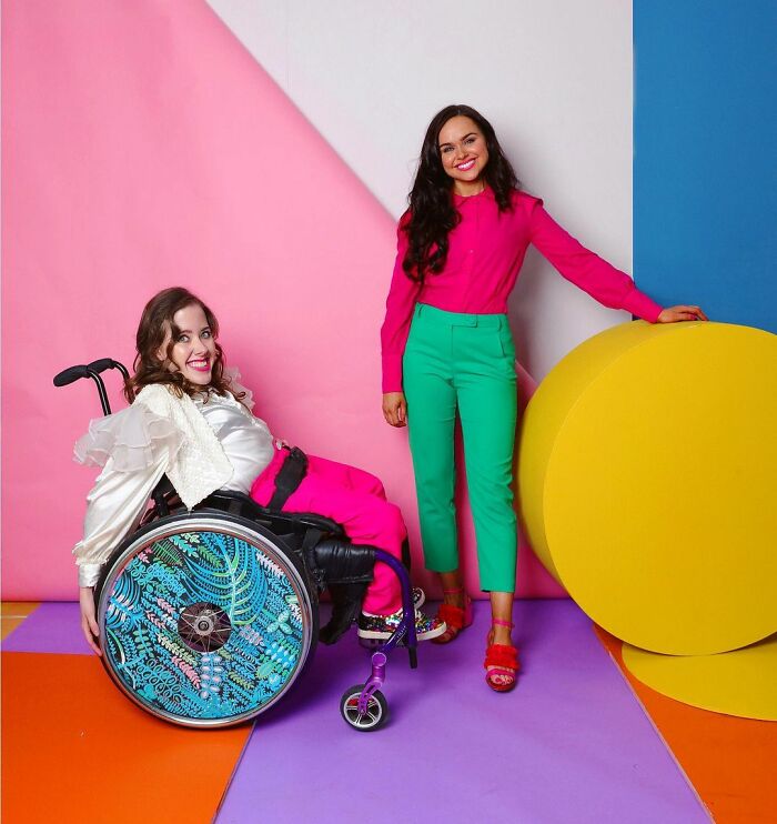 These Sisters Turn Wheelchairs Into Works Of Art With Colorful Wheel Covers