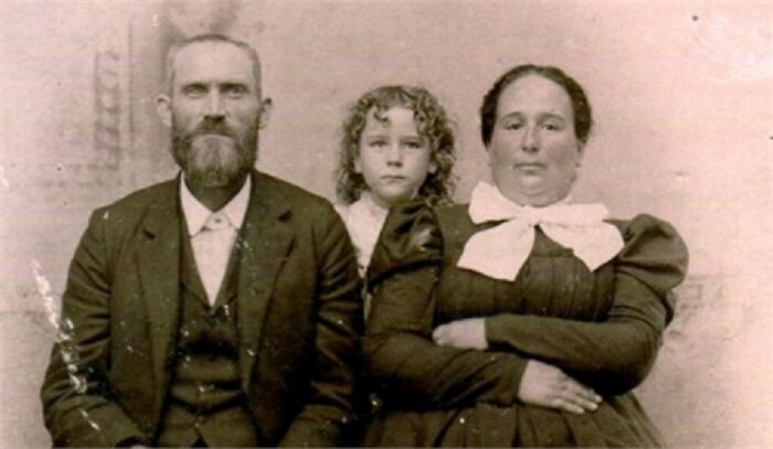 My Grandmother At About 3 Years Old, With Her Parents, Ca. 1898