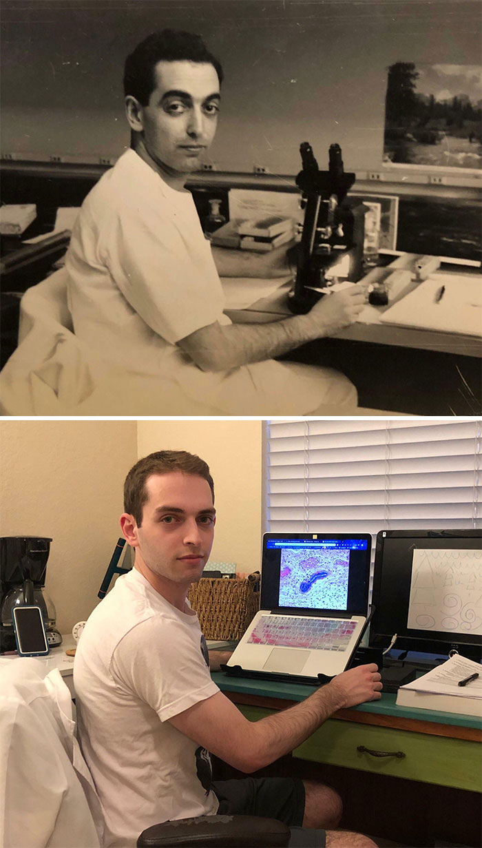 Me And My Grandpa In Medical School 70 Years Apart (Equally Sleep Deprived)