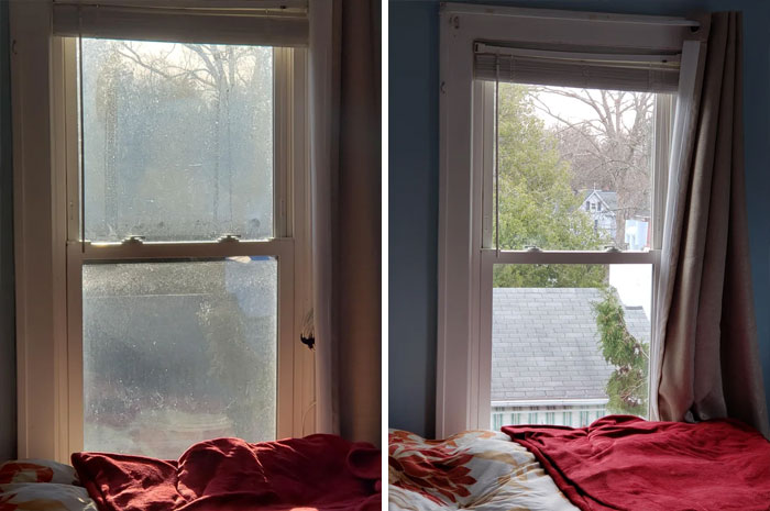 Yesterday I Found Out Those Tabs On My Windows Are For Tilting Them Inside For Cleaning. Let There Be Light