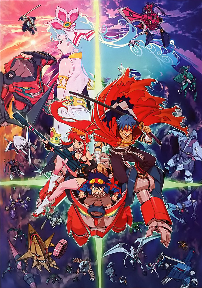 Poster of Gurren Lagann anime series 