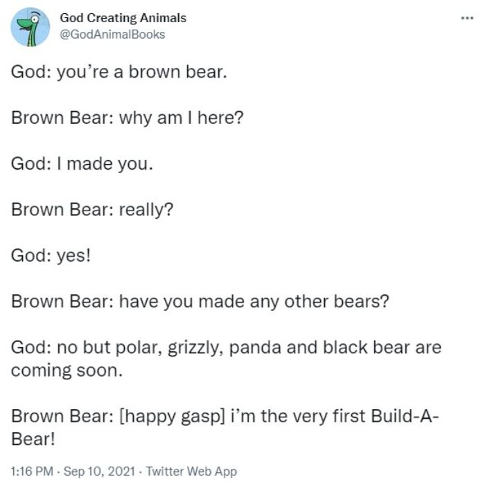 God Creates A Brown Bear