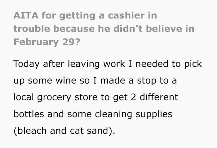 Person Is Debating Whether To Feel Guilty For Getting A Cashier In Trouble, Asks The Internet If They Were At Fault