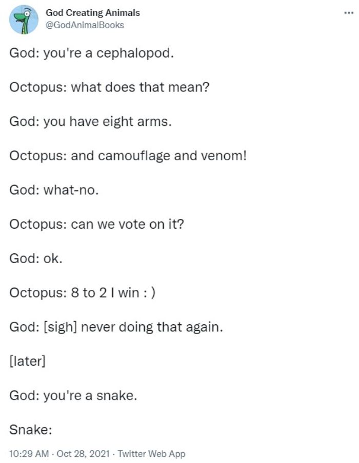 God Creates An Octopus