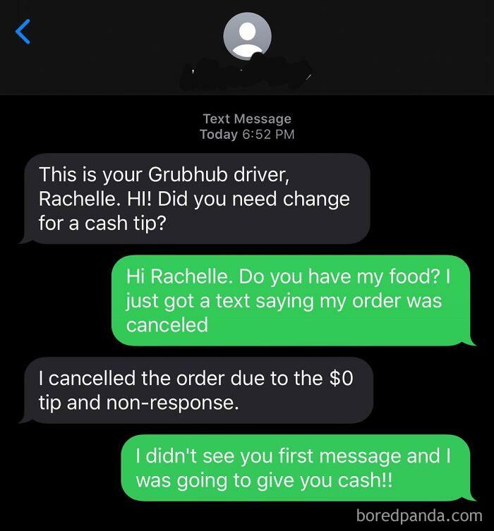 Grubhub Driver Cancels My Mom's Order Due To Not Tipping On The Online Payment System