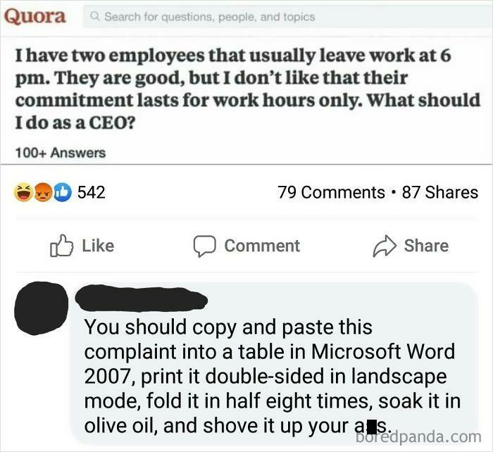 Entitled Boss Is Mad The Employees Won't Work Extra Hours
