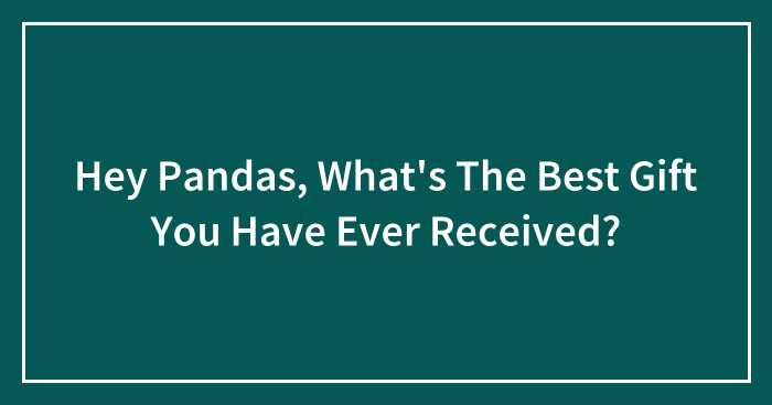 Hey Pandas, What’s The Best Gift You Have Ever Received? (Closed)