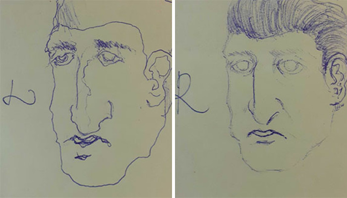 Hey Pandas, Draw The Same Picture With Your Dominant And Non-Dominant Hand (Closed)