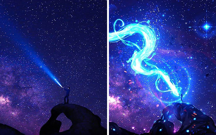 Czech Artist Draws On Top Of People’s Nature Photos, And The Result Looks Otherworldly (84 Pics)