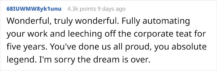 "You've Won The Game": Employee Hacks His Job, Gets Paid To Do Nothing For 5 Years "You've Won The Game": Employee Hacks His Job, Gets Paid To Do Nothing For 5 Years