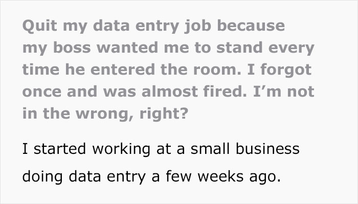 Delusional Boss Instructs His Female Employee To Stand Up Every Time He Enters The Room Delusional Boss Instructs His Female Employee To Stand Up Every Time He Enters The Room