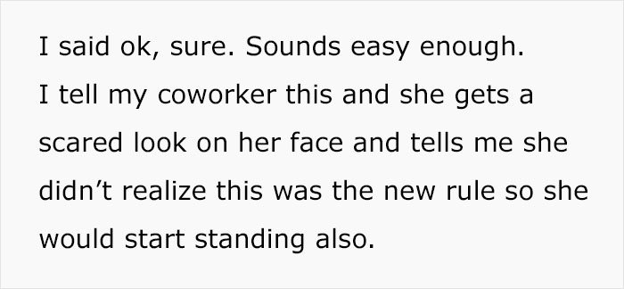 Delusional Boss Instructs His Female Employee To Stand Up Every Time He Enters The Room