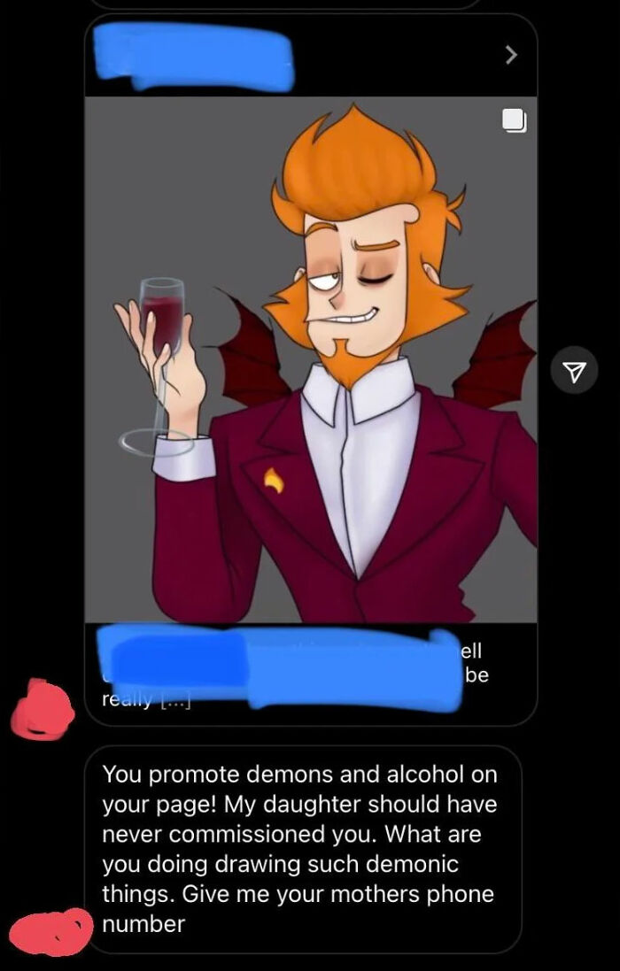 'You Promote Demons!': Entitled Mom Says This Artist Should Repent For Their Sins, They Share The Conversation Online Instead