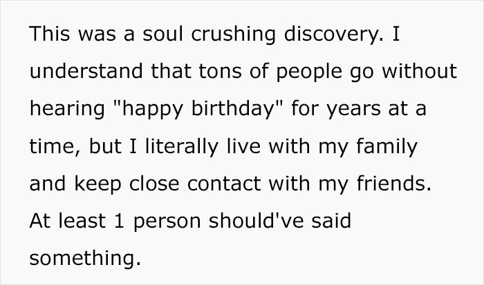 Woman Turned Passive Aggressive After Everyone Forgot About Her Birthday, Ended Up Being Called A ‘Petty A-Hole’ Woman Turned Passive Aggressive After Everyone Forgot About Her Birthday, Ended Up Being Called A ‘Petty A-Hole’