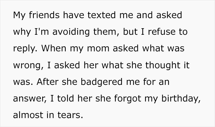 Woman Turned Passive Aggressive After Everyone Forgot About Her Birthday, Ended Up Being Called A ‘Petty A-Hole’ Woman Turned Passive Aggressive After Everyone Forgot About Her Birthday, Ended Up Being Called A ‘Petty A-Hole’