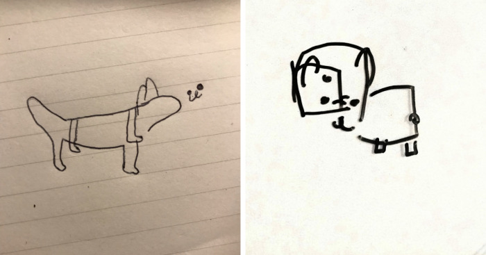 Hey Pandas, Try To Draw Your Pet With Your Eyes Closed (Closed)