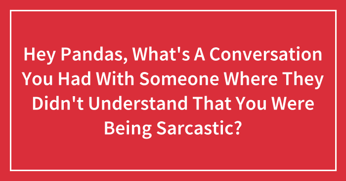 Hey Pandas, What’s A Conversation You Had With Someone Where They Didn’t Understand That You Were Being Sarcastic? (Closed)