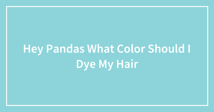 Hey Pandas What Color Should I Dye My Hair