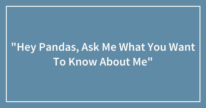“Hey Pandas, Ask Me What You Want To Know About Me”