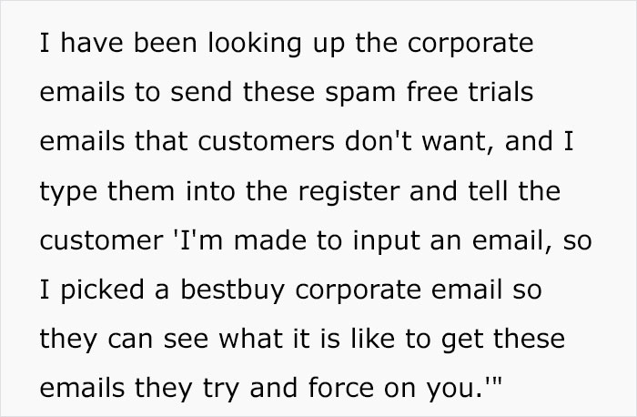 Employee At Best Buy Is Forced To Spam Customers With Free Trial, Gets Revenge On Corporate Instead