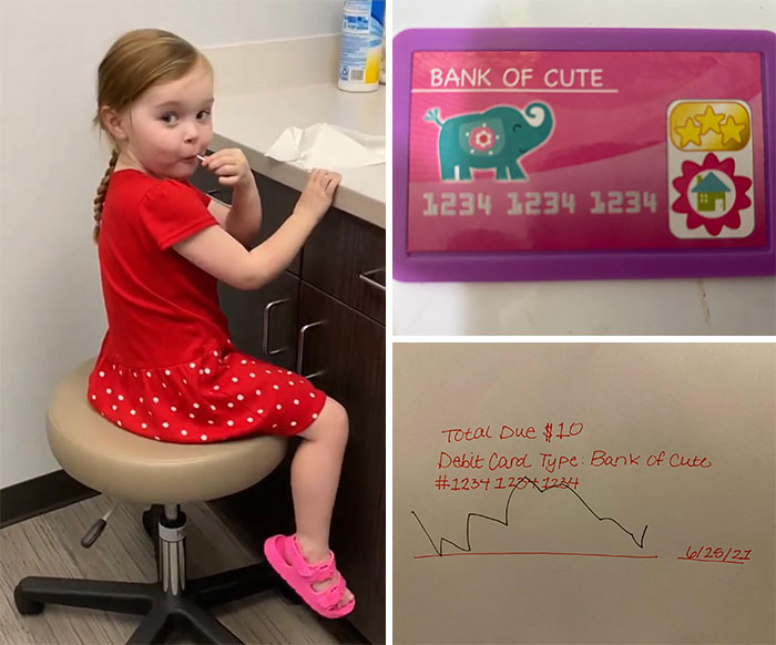 At The Doctor’s Today, My 3-Year-Old Daughter Pulled Her Debit Card Out And Asked To Pay