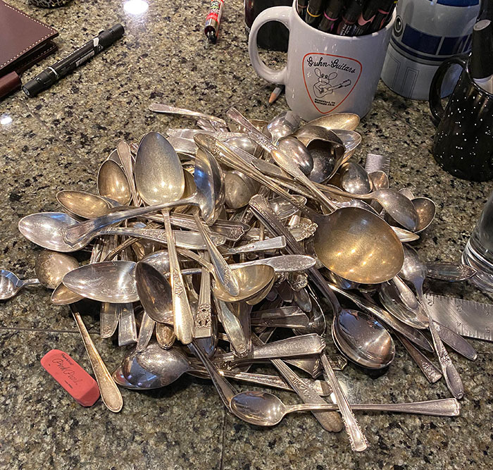 My Spouse Told Her Mother That I Collect Silver Spoons For Tasting Food While I Cook. My Christmas Present Just Arrived