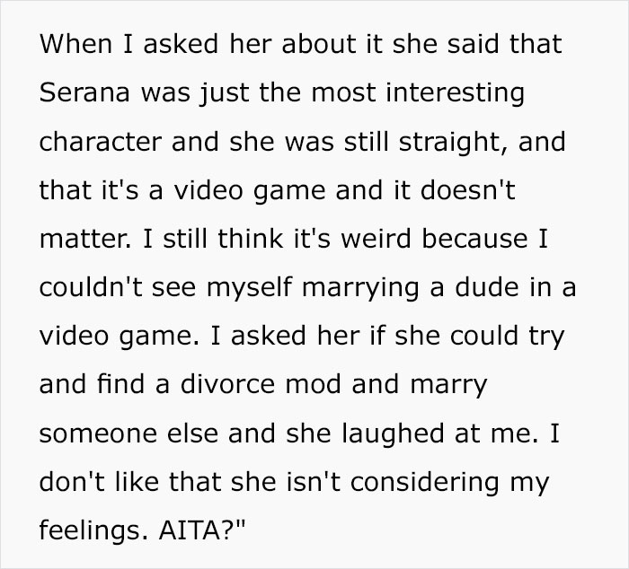 Girl Marries A Woman In A Video Game, Her Boyfriend Loses It