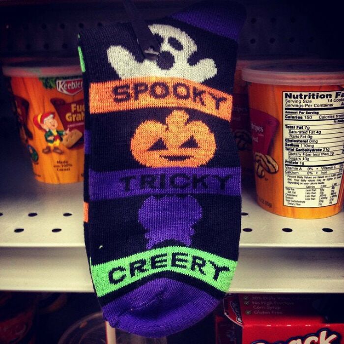 These Halloween Socks At Rite Aid Say 'Creery' Instead Of 'Creepy'