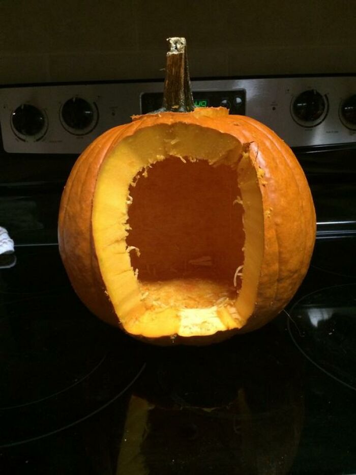 Don't Call It A Pumpkin Fail. I Very Specifically & Intentionally Carved A Portal To Another World