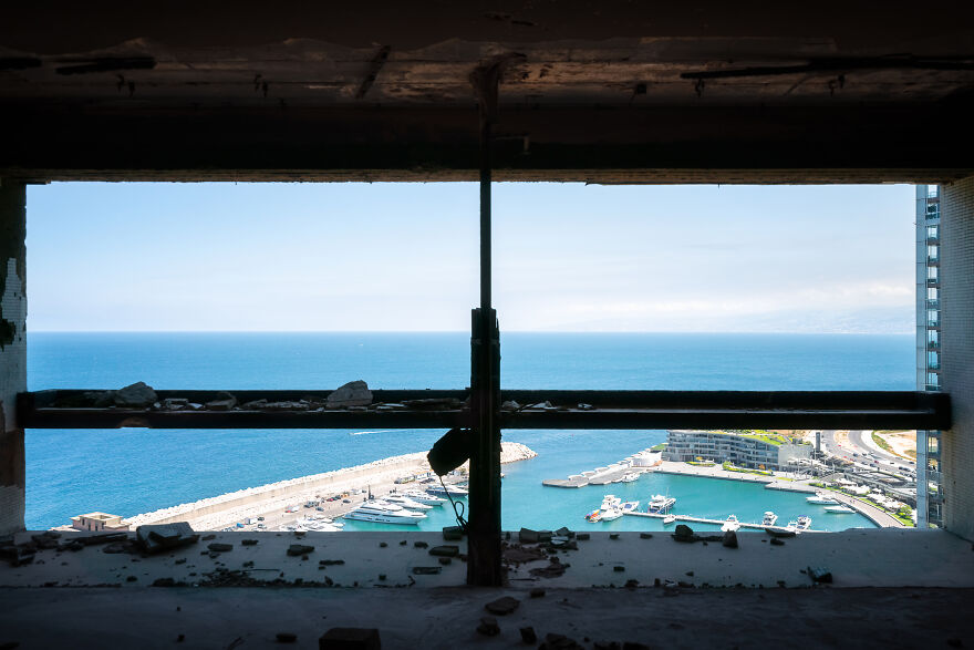I Photographed The Abandoned Holiday Inn Hotel In Beirut, Lebanon