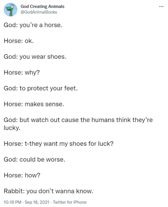God Creates A Horse