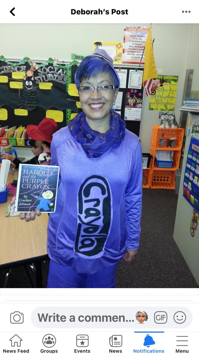 A Purple Crayon. At My Elementary School Our Costumes Had To Be Related To A Book.