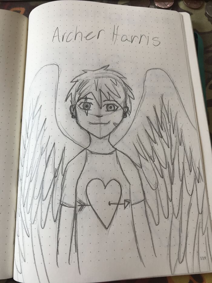 Drew Me In Anima-Ish Form With Wings. I’m Really Big Into Wings. Heh