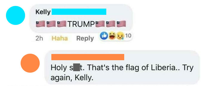 Guess Kelly Was Too Busy Licking Boots To Realize Her Mistake