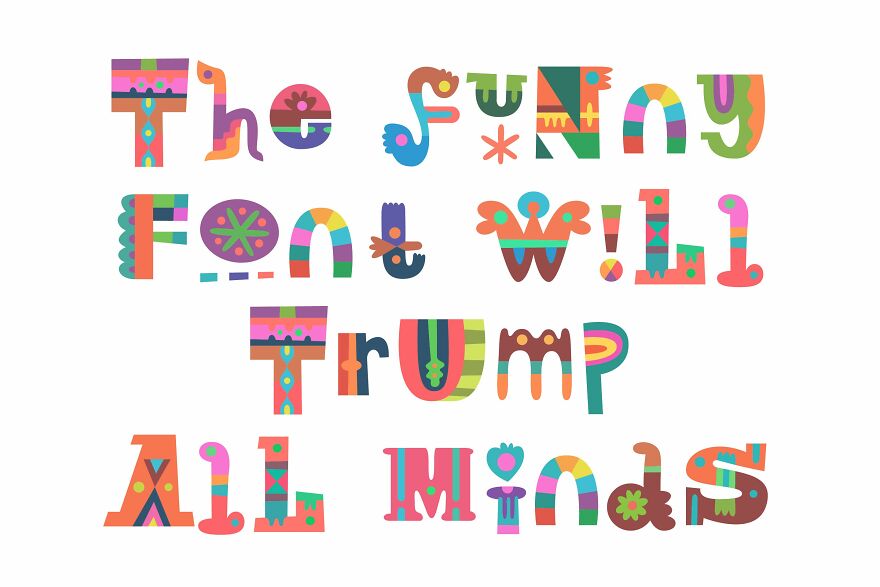One Multicolored Font A Day Keeps Grayness Away