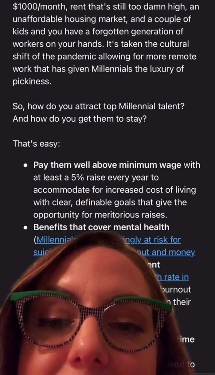 Woman Shares What Workplace Perks Millennials Would Give Up In Exchange For These 8 Benefits Woman Shares What Workplace Perks Millennials Would Give Up In Exchange For These 8 Benefits